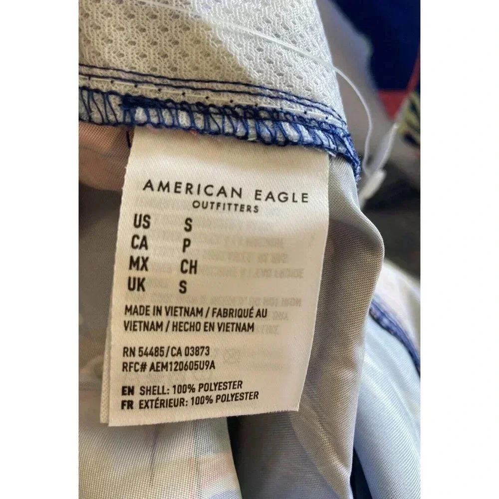 NWT American Eagle Board Shorts Blue Toucan Bird Small S New